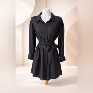 Zara Black Shirt Dress